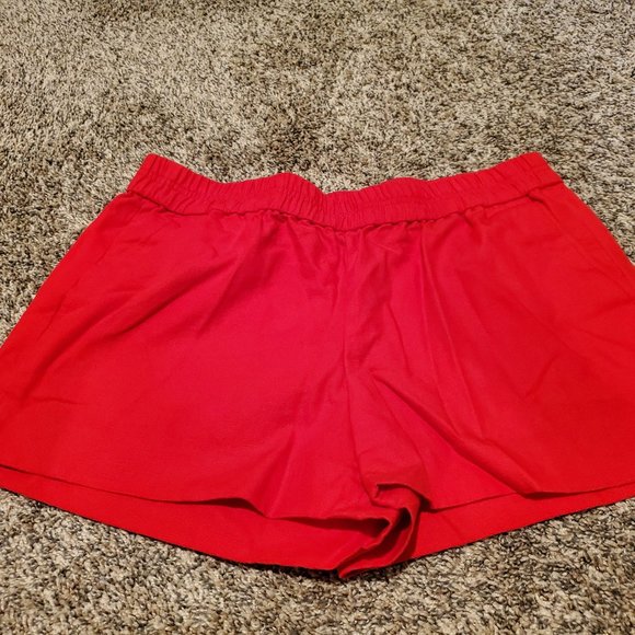 J. Crew Factory Shorts J Crew Boardwalk Pull On Shorts Red Poshmark